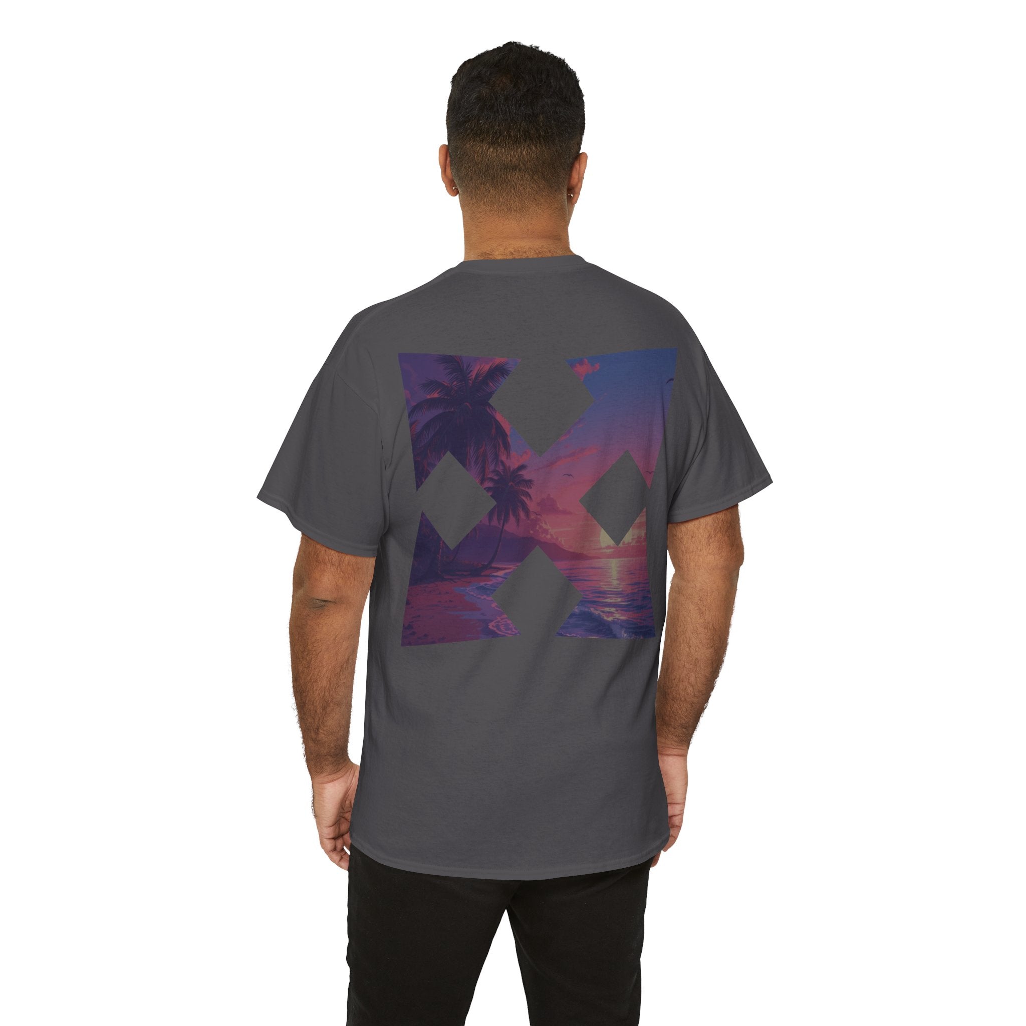 Beach Cross- T-Shirt — Sunset Palm Arrow - Tee