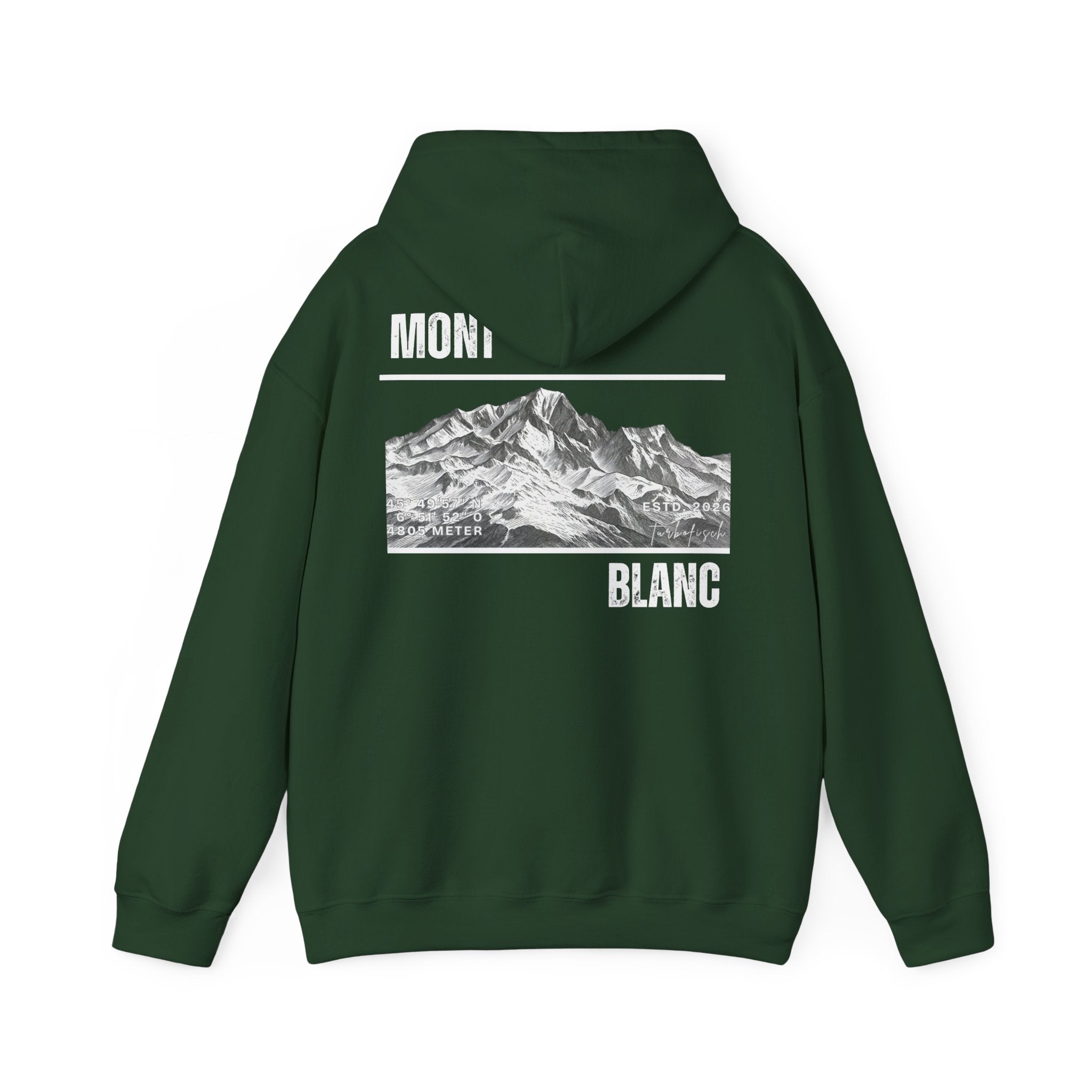 Mont Blanc Mountain Hoodie — Vintage Alpine Graphic Pullover