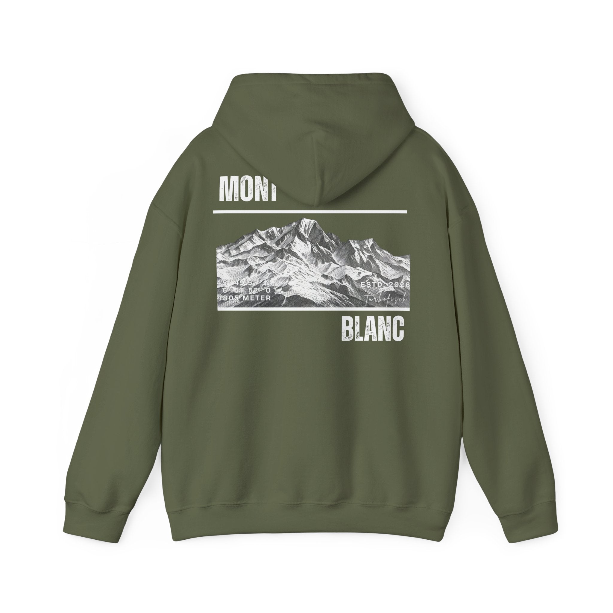 Mont Blanc Mountain Hoodie — Vintage Alpine Graphic Pullover